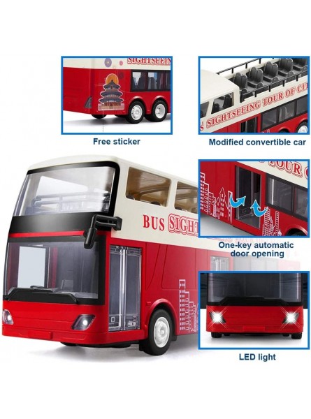 Moerc Rc Bus 1 18 Doppeldeckerbus Besichtigenbus Spielzeug Fernbedienung DIY-Bus-Modell Auto-Spielzeug-Sightseeing-Tour der Stadt Remote Control Car 2 Verschiedene Aussehen Modi - B08HSCCF8F