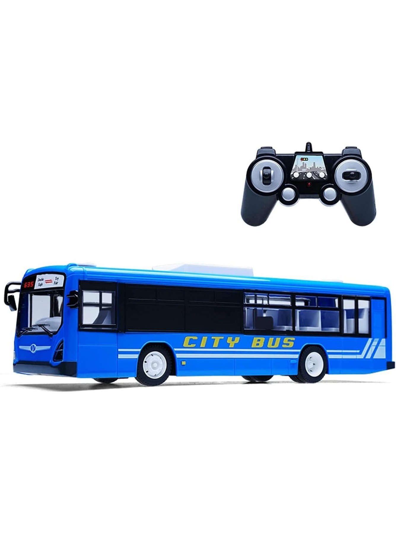 UimimiU 2.4 GHz groß Rc Bus Kinderspielzeug Wireless Rc Der Schulbus kann die Tür öffnen und aufladen Rc LKW-Spielzeugsimulation. Rc Autos for Erwachsene und Jungen Pädagogisches Spielzeug beste Weihn - B09KTZ4DJV