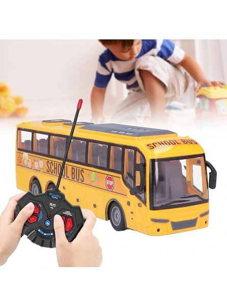Weiyo Fernsteuerungsbus Simulierter LED Licht RC Schulbus Elektrofahrzeug Spielzeug Als Geburtstagsgeschenk Oranger Modellbus Bildung Spielzeug für Erwachsene Oder Kinder ab 3 Jahren - B09YRW6DJ8