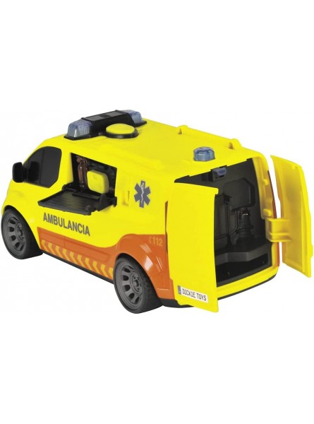 Dickie Toys Ambulanz SEM Spielzeug 28 cm mit Licht und Ton Hintere Türen geöffnet geeignet für 3 Jahre Farbe 1155013 - B098T3DTVW