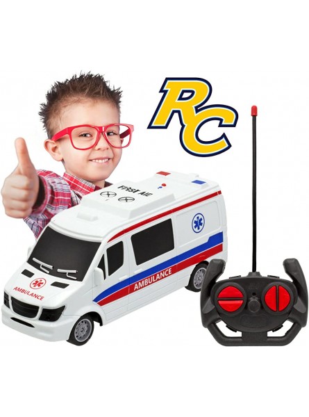 R C Auto Krankenwagen Ambulance RTW Kinder Spielzeug Ferngesteuerter Transporter - B09VT9386W