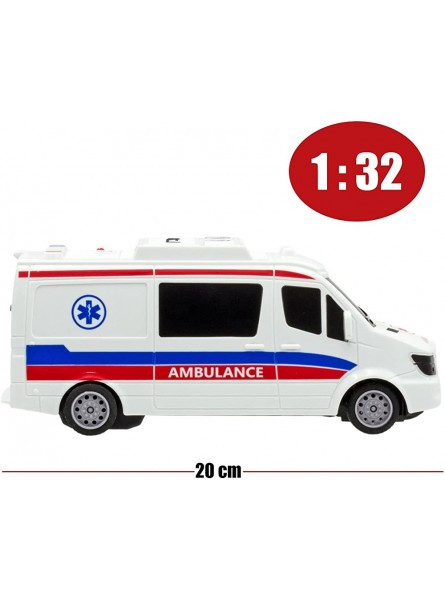 R C Auto Krankenwagen Ambulance RTW Kinder Spielzeug Ferngesteuerter Transporter - B09VT9386W