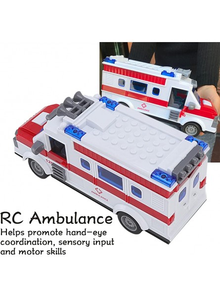 SPYMINNPOO Krankenwagen Spielzeug-LKW Fernbedienung Krankenwagen Kinderspielzeug Vierwege mit Lichtern Fernbedienung Krankenwagen Junge Simulation Modell Spielzeugauto - B0B4WSWW2Q
