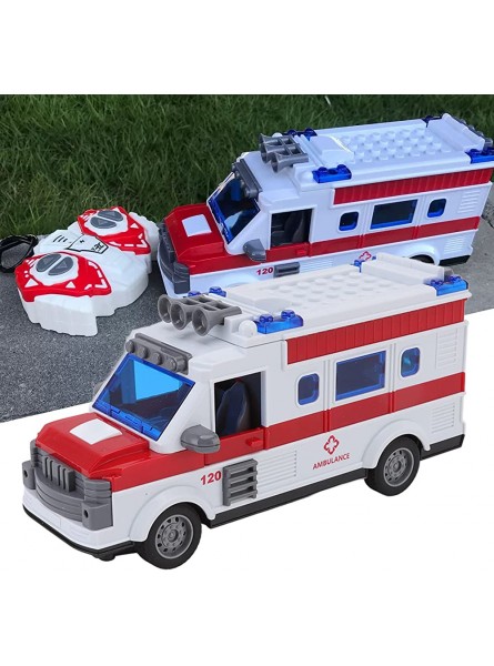SPYMINNPOO Krankenwagen Spielzeug-LKW Fernbedienung Krankenwagen Kinderspielzeug Vierwege mit Lichtern Fernbedienung Krankenwagen Junge Simulation Modell Spielzeugauto - B0B4WSWW2Q