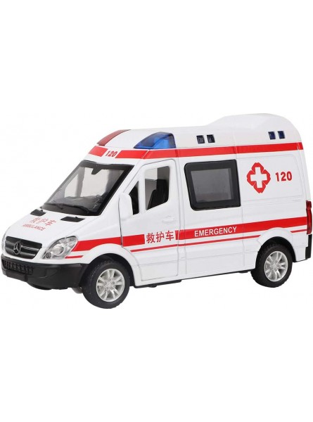 WNSC Diecast Ambulance Model Rescue Ambulance Model Diecast Model Die Räder sind mit der Funktion der Rückstellkraft für Kinderspielzeug Ambulance Toy ausgestattet - B08ZYVGMXR