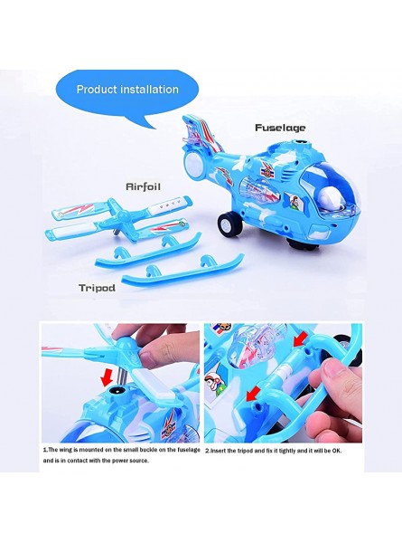 fikujap Elektrische Flugzeug Spielzeug Plastikflugzeug Modell Kinder Intelligentes Spielzeug Mit Beleuchtung Und Ton 1 Stück Hubschrauber Spielzeug - B09GFYCKMP