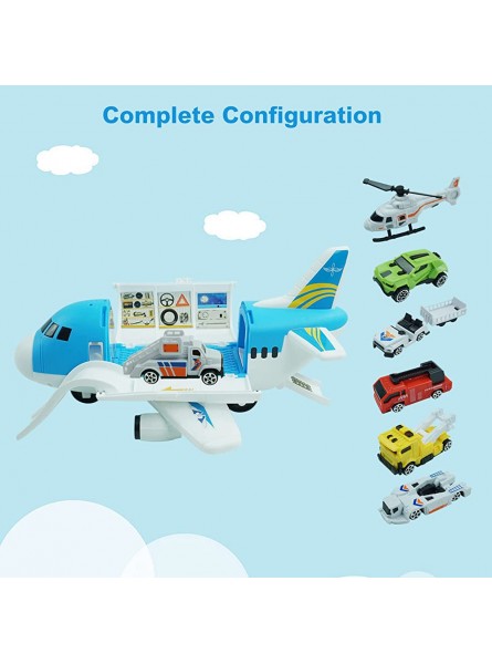 RedCrab Flugzeug Spielset Transport Flugzeug Spielzeug mit Auto Helikopter und Rampe Kinder Fahrzeuge Lernspielzeug Spielzeugauto Set Geschenk für Kinder Spielzeug ab 3 Jahre - B09ZHXM59Q