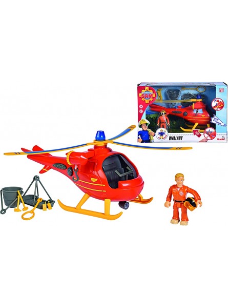 Simba Feuerwehrmann Sam Rettungshelikopter mit Figur 109251087038 - B08QGL16LX