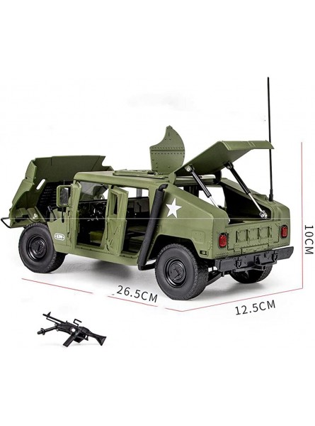 NHDTM Auto-Spielzeug-Kit Aus Metalldruckguss 1 18 Für Hummer H1 Alloy Diecasts Modifiziertes Gepanzertes Spielzeugauto-Geländefahrzeug-Simulationsmodell Wunderbares Geschenk - B09QKQMKFN