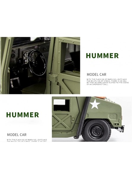 NHDTM Auto-Spielzeug-Kit Aus Metalldruckguss 1 18 Für Hummer H1 Alloy Diecasts Modifiziertes Gepanzertes Spielzeugauto-Geländefahrzeug-Simulationsmodell Wunderbares Geschenk - B09QKQMKFN