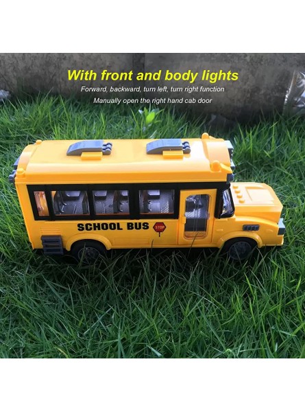 Vbestlife Schulbus-Spielzeug Maßstab 1:30 Körperlichter Vorwärts-Rückwärts-Funktion Gelbe Batterie-Stromversorgung Kunststoff-RC-Auto - B0BML95MKG