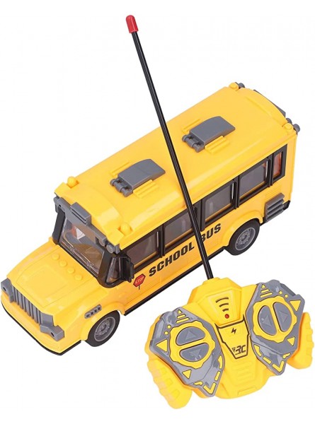 Vbestlife Schulbus-Spielzeug Maßstab 1:30 Körperlichter Vorwärts-Rückwärts-Funktion Gelbe Batterie-Stromversorgung Kunststoff-RC-Auto - B0BML95MKG