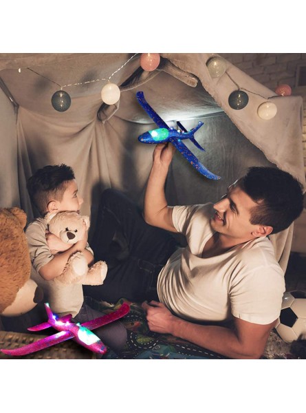 Einsgut Wurfgleiter LED leuchten Kinder Flugzeug Spielzeug Outdoor Wurf Segelflugzeug Flugzeuge Spielzeug Hand starten Flugzeugmodell - B07Z41QQXR