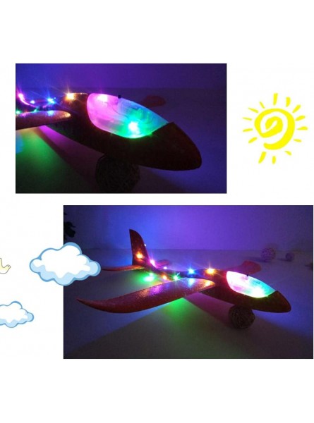 Generic Manuelles Werfen Flugzeug Spielzeug Leuchtende Segelflugzeug Schaum Flugzeug Spielzeug Modell Schaum Flugzeug für Kinder Flugzeug Outdoor Sportarten Spielzeug - B0BD7C49QH