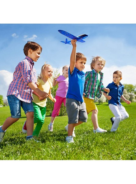 Sunshine smile Segelflugzeug,4 Stück 35cm Kinder Schaum Flugzeug,Schaum Flugzeug Spielzeug,wurf Segelflugzeug,Segelflugzeug Modell,Manuelles werfen Flugzeug,Flugzeug Outdoor-Sportarten Spielzeug - B08BY9QQ8R