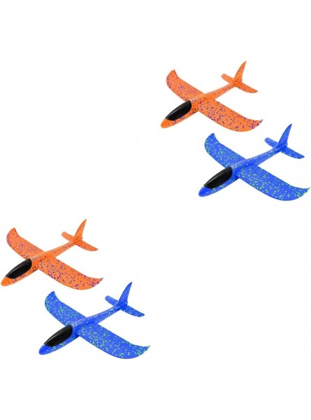 TOYANDONA 4 Stück Mädchen Spielzeug Herausfordernde Segelflugzeuge Outdoor Air cm Kinder Werfen Spaß Modell für cm Flugzeug Jungen Manuelle Orangefarbene Spielzeuge Flugzeuge Blau & - B0BGC713M8