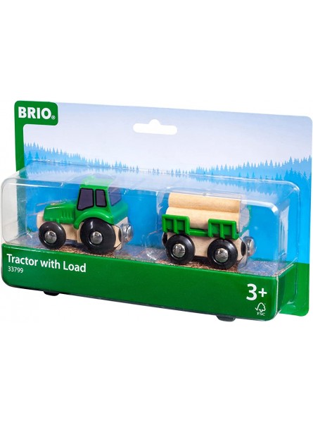 BRIO Bahn 33799 Traktor mit Holz-Anhänger - B01C64O3NW