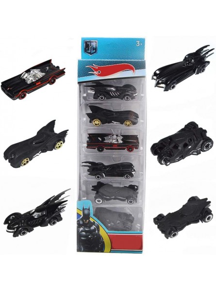 BSTCAR 6 Stück Spielzeugautos Set Batman Chariot Spielzeugauto 1: 64 Alloy Mini Model Car Geburtstagsgeschenke für Kinder Jungen - B08P5HPK81