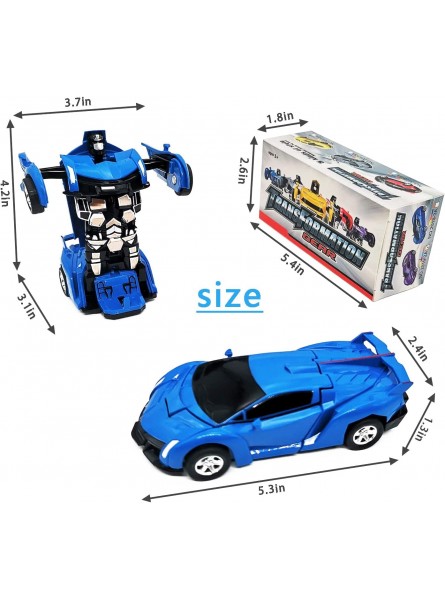 FQDVM Kinder-Spielzeug Geschenke für 3 4 5 6 7–12 Jahre Jungen und Mädchen Roboter-Auto-Spielzeug Kinder 2-in-1 Verformungsauto-Spielzeug – bestes Geschenk blau - B09G47KBHY
