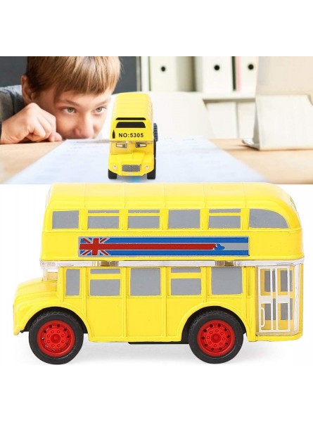 Bnineteenteam Cartoon-Bus-Legierungs-Auto-Spielzeug 3 Farben Hochsimulierendes Kinder-Kind-Rückzugsfahrzeug-SpielzeugmodellReisebus gelb - B0BG3HPL3M