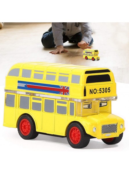 Bnineteenteam Cartoon-Bus-Legierungs-Auto-Spielzeug 3 Farben Hochsimulierendes Kinder-Kind-Rückzugsfahrzeug-SpielzeugmodellReisebus gelb - B0BG3HPL3M