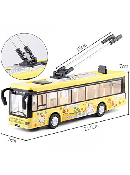 Cookwowe Kinder Spielzeug Alloy Besichtigung Bus Modell 1 32 Trolleybus Diecast Tram Bus Fahrzeuge Auto Spielzeug mit Licht & Sound Sammlungen - B0BG26ZBYC