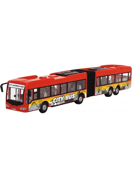 Dickie Toys City Express Bus Gelenkbus Spielzeugbus Spielzeugauto Türen zum Öffnen 2 verschiedene Ausführungen zufällige Auswahl: rot oder weiß 46 cm Sortiert - B01CKALKM4