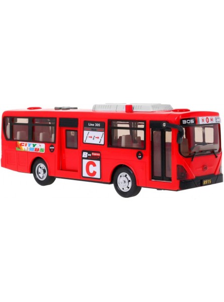 Spielzeug Auto Spielzeugfahrzeug für Kinder Spielzeug Bus Autobus Stadtbus mit Ton- und Lichteffekte Rot - B07Z3KF4Z5