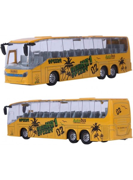 Tnfeeon 1:50 Simulation Pull-Back Alloy Bus Toy Simuliertes Busfahrzeug aus Aluminiumdruckguss Modellspielzeug mit Unterhaltungsmusik für Kinder Kinder Jungen MädchenGelb - B088BFZ12R