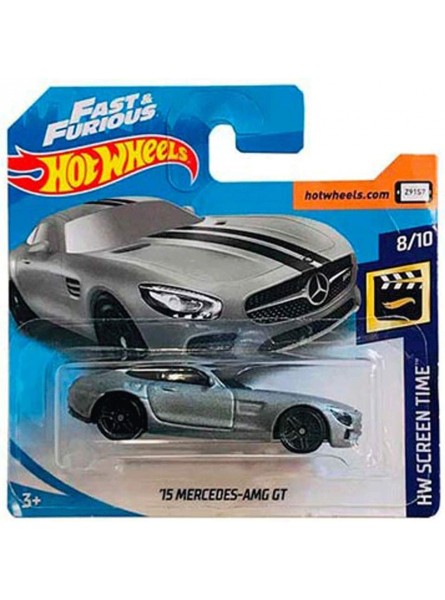 Hot Wheels '15 Mercedes AMG Gt HW Screen Time 8 10 2019 107 250 Short Card - B08WHGTK5V