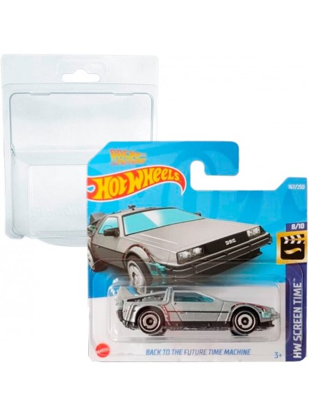 Hot Wheels Back to The Future Time Machine HW Screen Time 8 10 167 250 2022 Short Card + Blister & Card Protector Pack Friki Monkey - B0B3XS3V6Y