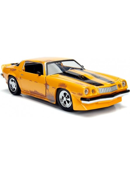 Jada Toys 253115001 Transformers Bumblebee 1977 Chevy Camaro Spielzeugauto aus Die-cast zu öffnende Türen Kofferraum & Motorhaube inkl. Sammelmünze Maßstab 1:24 gelb - B081J1VGWJ