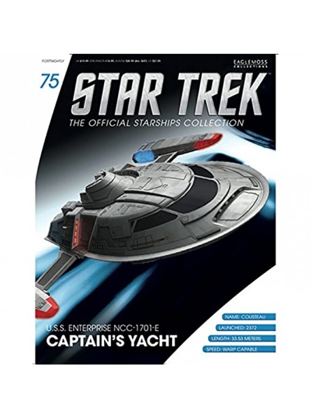 Sammlung von Raumschiffen Star Trek Starships Collection Nº 75 USS Enterprise NCC-1701-E Captain's Yacht Cousteau - B072LTRZPV