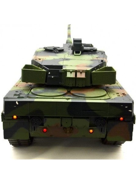 ES-TOYS Ferngesteuerter Panzer mit Schussfunktion German Leopard 2A6 Heng Long 1:16 mit Rauch&Sound und Metallgetriebe -2,4Ghz -V7.0 - B019ITI37K
