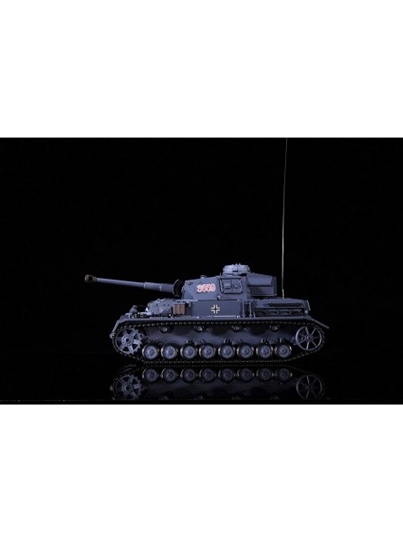 ES-TOYS RC Panzer Kampfwagen IV AUSF.F-2 Heng Long 1:16 Grau mit Rauch&Sound Stahlgetriebe und 2,4Ghz -V6.0 - B01NCTZKWC