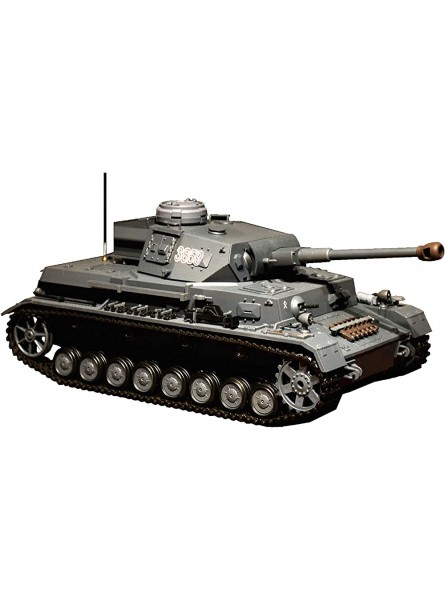 ES-TOYS RC Panzer Kampfwagen IV AUSF.F-2" Heng Long 1:16 Grau mit Rauch&Sound Stahlgetriebe und 2,4Ghz -V6.0 - B01NCTZKWC
