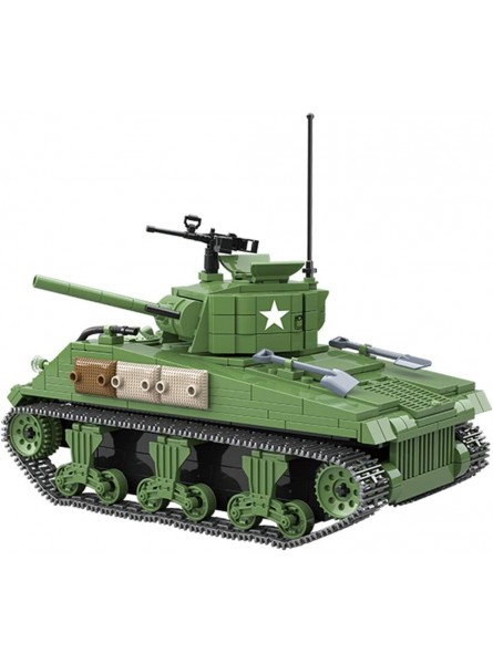 FANUY WW2 Militärischer V12-Motor M4A1 Panzer-Baustein WWII Militärischer Kampfpanzer BAU- und Ausstellungsmodell Hochsimulations-Panzer-Modellbaukasten 726 Teile - B0BLYW5S8P