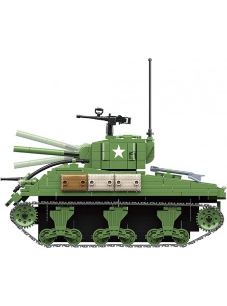 FANUY WW2 Militärischer V12-Motor M4A1 Panzer-Baustein WWII Militärischer Kampfpanzer BAU- und Ausstellungsmodell Hochsimulations-Panzer-Modellbaukasten 726 Teile - B0BLYW5S8P