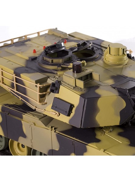 HENG LONG R C Ferngesteuerter Tank Panzer Abrams M1A2 2,4 GHz 6.0 Maßstab 1:24 Camo Farbe | Ich steuere eine Nachbildung eines echten Panzers aus der Ferne mit Geräuschen | 3816-2.4 - B09L82RXZ3