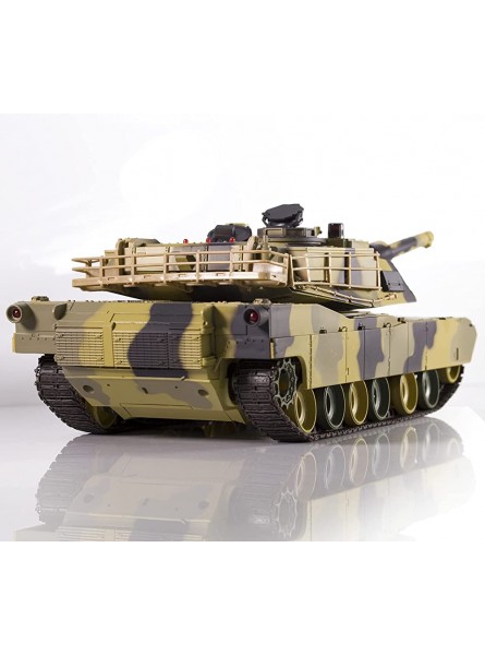HENG LONG R C Ferngesteuerter Tank Panzer Abrams M1A2 2,4 GHz 6.0 Maßstab 1:24 Camo Farbe | Ich steuere eine Nachbildung eines echten Panzers aus der Ferne mit Geräuschen | 3816-2.4 - B09L82RXZ3