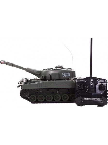 MalPlay 5906190296931 Tank Fernsteuerung Tiger | Militär Pilotfahrzeug | Schwenkbarer Turner mit Luft | Licht und Ton | auf Detektoren | für Batterien - B08WDHB5C7