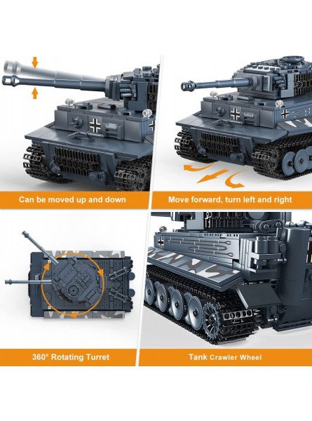 Mould King 20014 Technik Panzer Bausteine Modell Ferngesteuert Tank mit Fernbedienung und App Dual Control Panzer Spielzeug Bausatz für Erwachsene und Kinder - B0B7JPR4TQ
