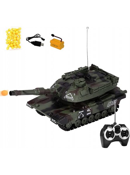 MXCYSJX Ferngesteuerter Kampfpanzer für Kinder Erwachsene 1 32 RC Panzer Auto mit Schuss Kugeln 2,4 GHz Fernbedienung Militärfahrzeug Kampfpanzer Panzer Modell Geschenk - B09NNMMHWJ