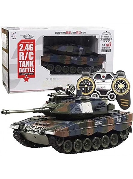 SIGBOM RC Main Battle Tank 2.4G Ferngesteuerter Panzer Tank 1:18 Funkgesteuert 2.4G Geschenke for Jungen Mädchen Kind Weihnachten Color : German Leopard 2 German Leopard 2 - B0BLSNBTBF