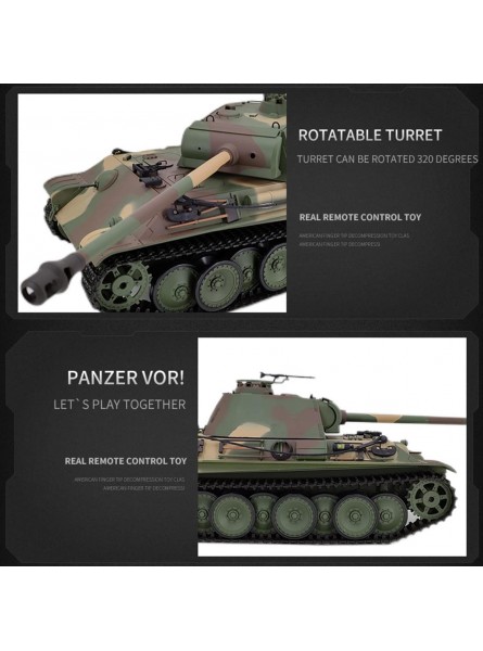 Sunery Ferngesteuert Panzer RC Panzer,1 16 2.4G Ferngesteuert Militär Panzer Modell mit Ton und Licht,Deutscher Panther Panzer ModellBausatz Geschenke für Erwachsene und Kinder - B0BCKGY268
