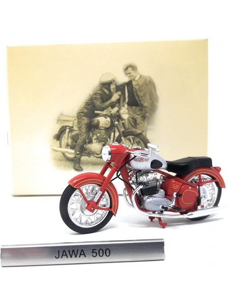 Atlas Modellmotorrad Tchechien CZ 1:24 Motorrad Jawa 500 rot silber - B00VVEZQK8