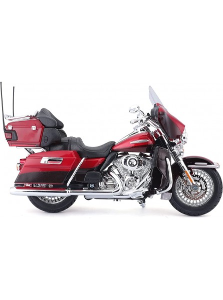 Bauer Spielwaren 2049729 Maisto Harley-Davidson FLHTK Electra Glide Ultra Limited ´13: Motorradmodell 1:12 mit Lenkung beweglichem Ständer und frei rollenden Rädern 17 cm rot 532323 - B00K0CSR9Y