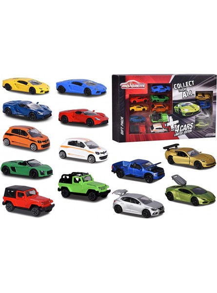 Majorette Set 9+4 Spielzeugautos mit Freilauf 9 Standard Autos + 4 limitierte Fahrzeuge 7,5 cm - B08GFN5ZLS