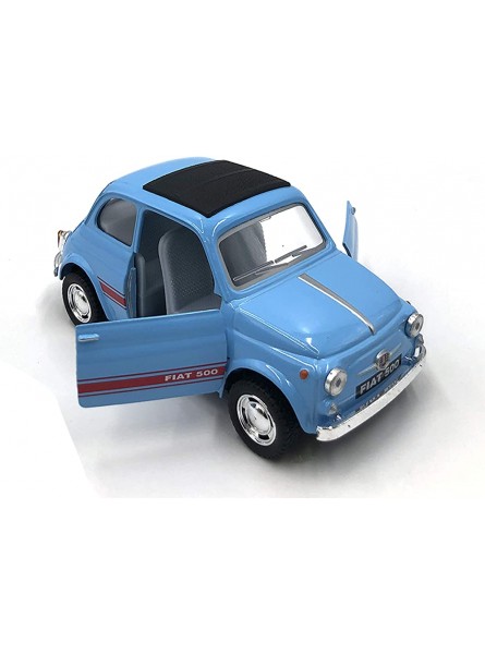 Modellbau im Maßstab Fiat Modell 500 im Maßstab 1:36 Azul - B08XQX8GH4