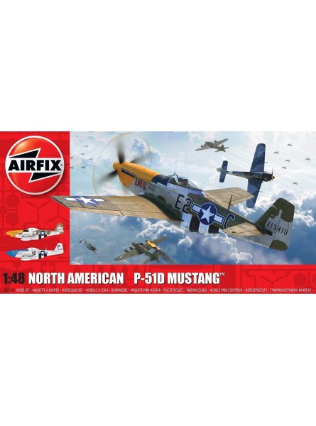 Airfix A05138 1 48 North American P51-D Mustang Filletless Tails Modellbausatz Sortiert 1: 48 Scale - B07N8BBQSF